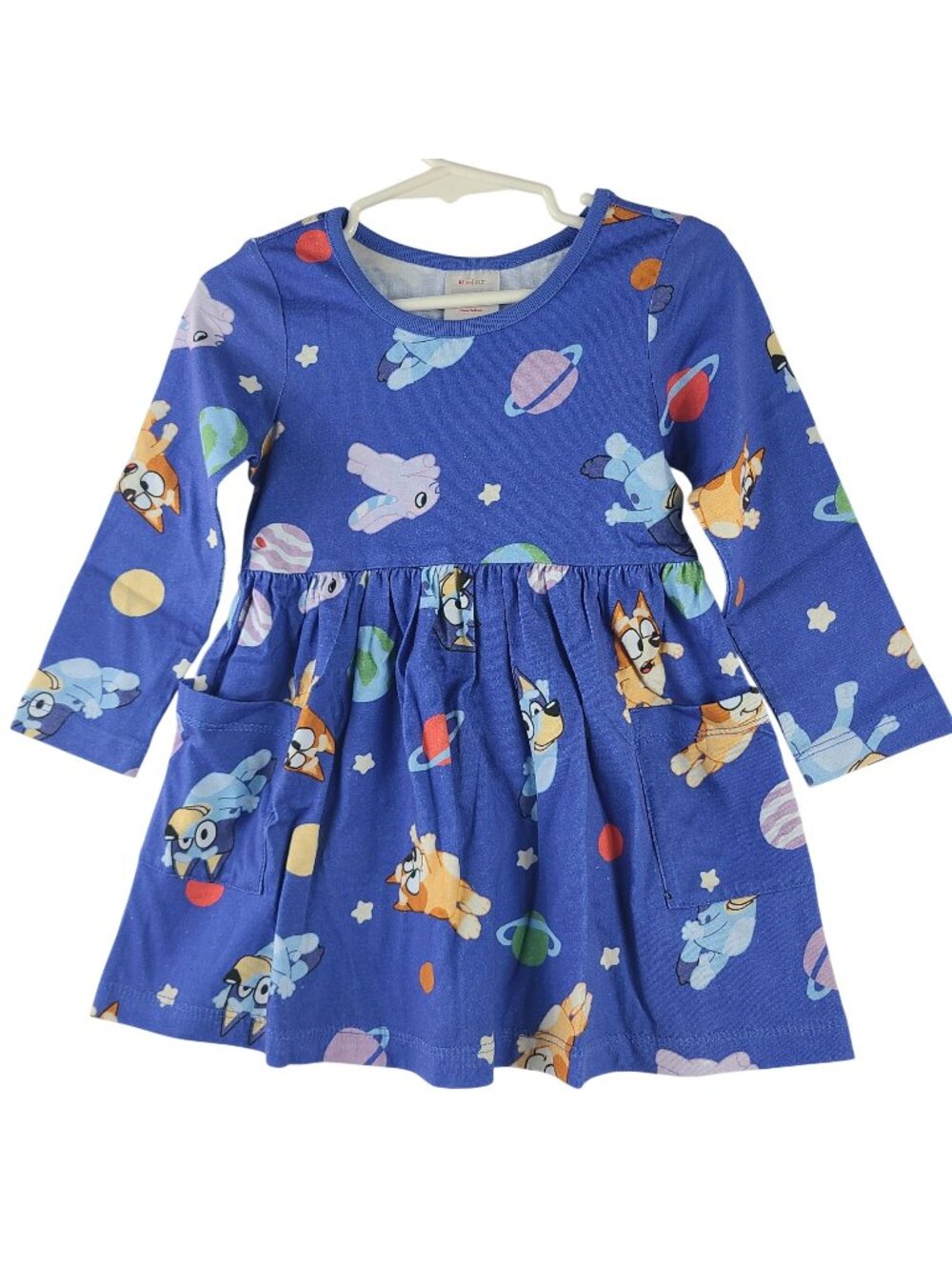 NEW Hanna Andersson Bluey Girls Long Sleeve Pocket Dress Size 2T